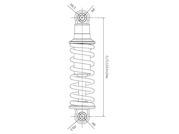 Mtb Sepeda Shock Spring Belakang Shock Absorber 90-150mm panjang tubuh 200-1500lbs Damping 1