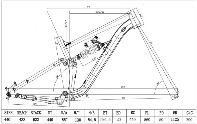 Enduro/am Suspensi Sepeda gunung Full Suspension Frame 17 Ukuran Frame Internal Cabling 9